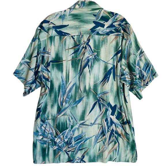 Vintage Tori Richard Hawaiian Shirt Men’s M Green Tropical Short Sleeve Aloha - Picture 2 of 7
